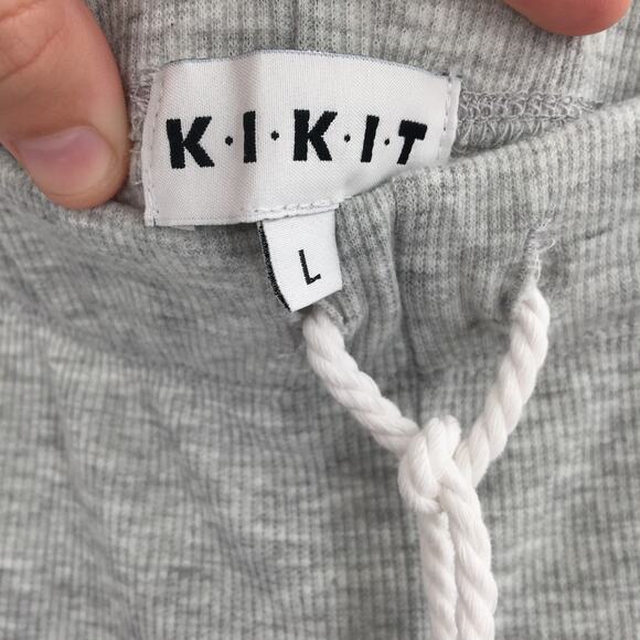 K.I.K.I.T Sweatpants Tassel White Drawstring SZ L - Picture 3 of 3